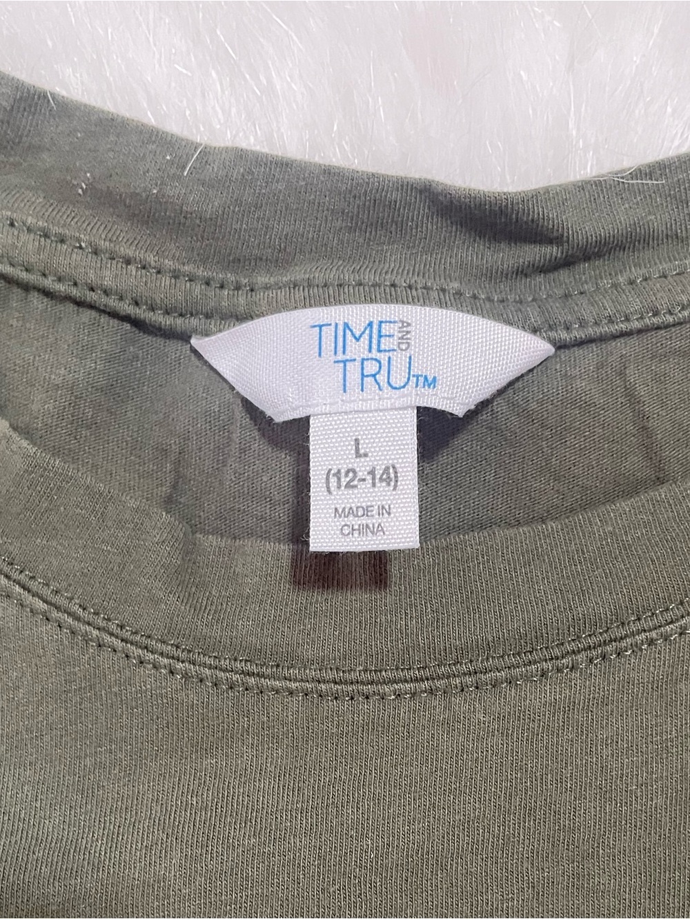 Time and Tru Olive Green Ruffle Tiered Mini Dress - Picture 5 of 7